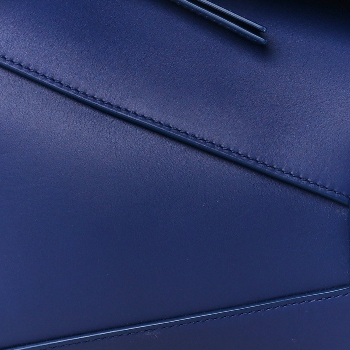Satin Calfskin Monochrome Small Puzzle Edge Bag Navy
