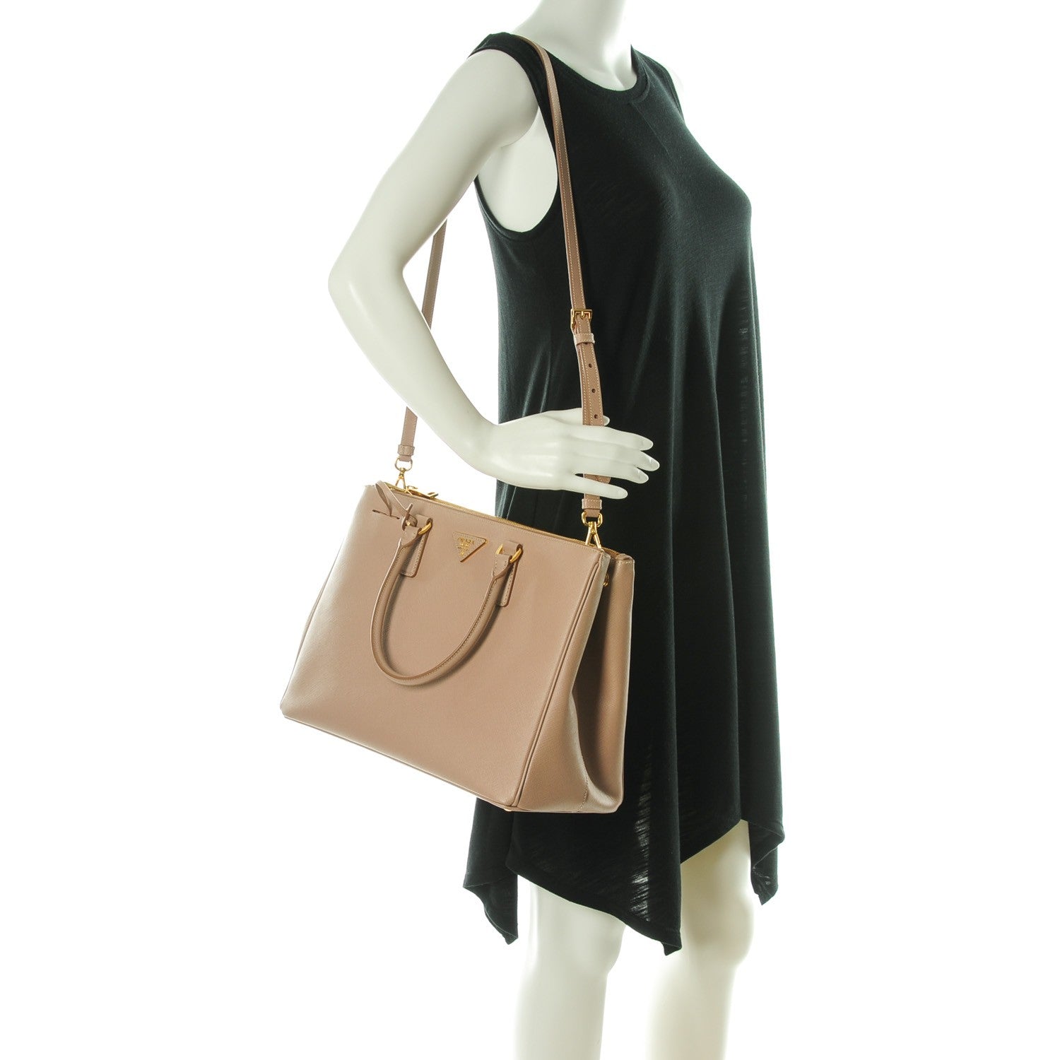 Prada Saffiano Large Galleria Double Zip Tote Cammeo 2 of 8