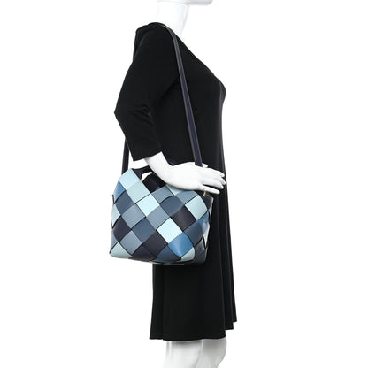 Loewe Calfskin Woven Small The Surplus Collection Basket Bag Steel Crystal 2 of 9