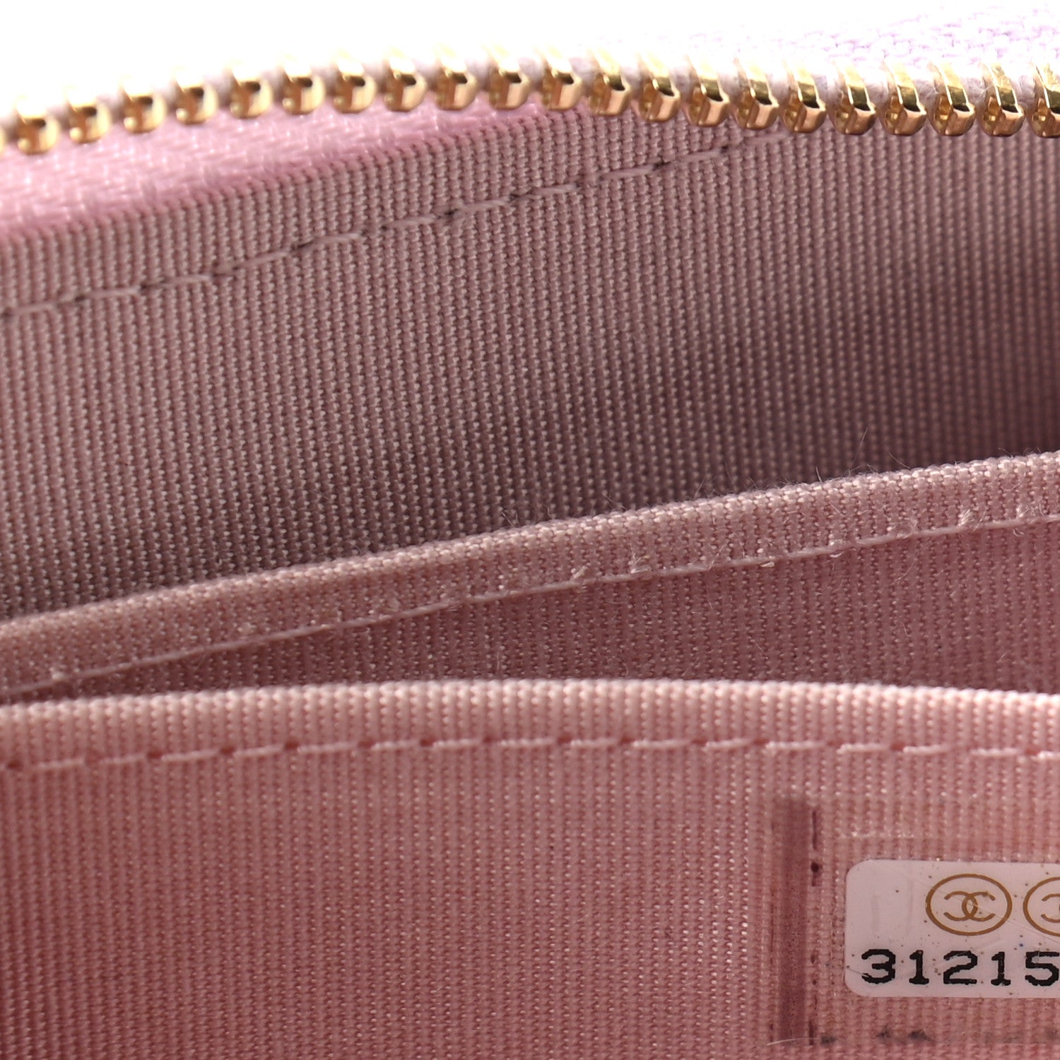 Chanel Lambskin Quilted Chanel 19 Zip Around Coin Purse Wallet Light Pink 7 of 7