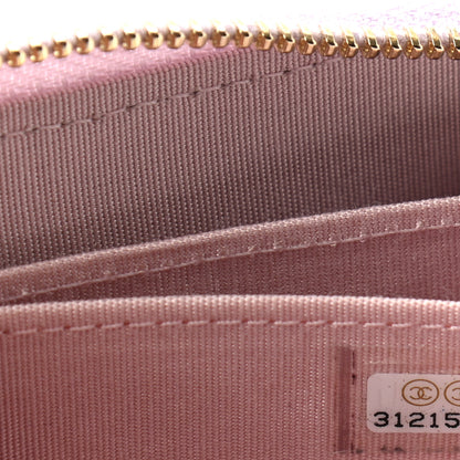 Chanel Lambskin Quilted Chanel 19 Zip Around Coin Purse Wallet Light Pink 7 of 7