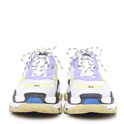 Balenciaga Fabric Mesh Womens Triple S Sneakers 40 White Purple Yellow 2 of 13