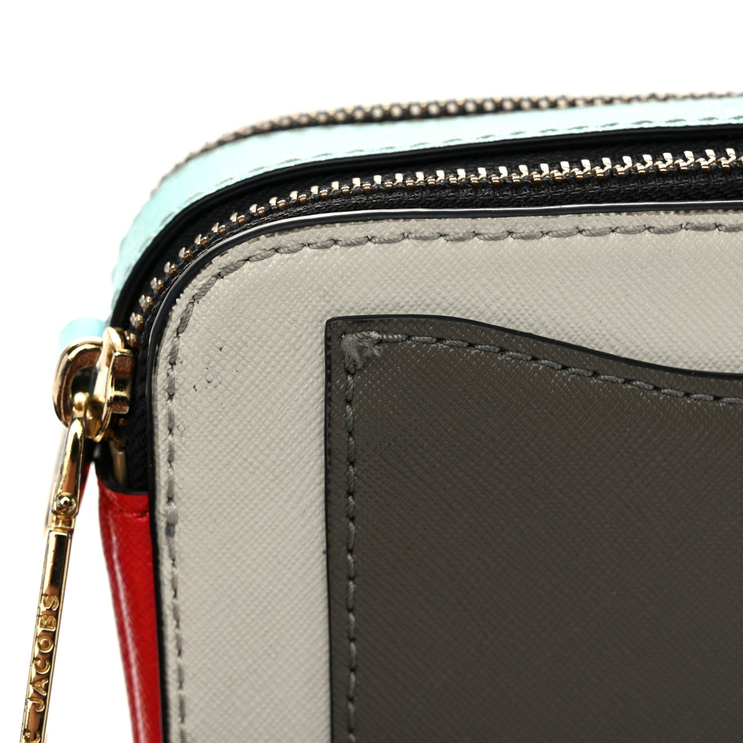 Saffiano Small Snapshot Camera Bag Porcelain Multi