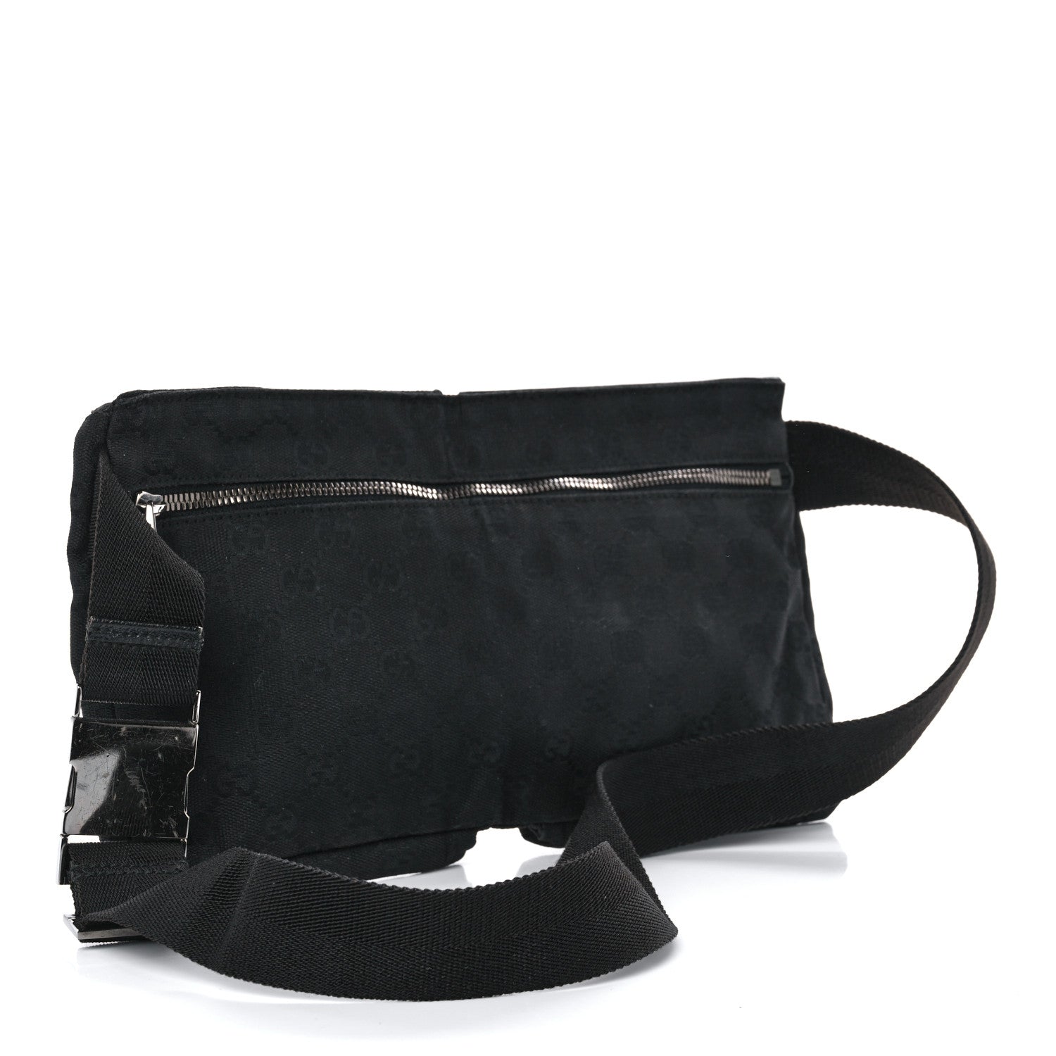 Gucci GG Monogram Double Pocket Belt Bag Black 3 of 14