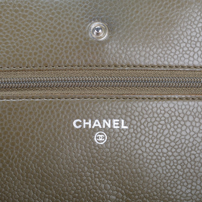 Chanel Caviar Quilted Wallet On Chain WOC Olive 5 of 8