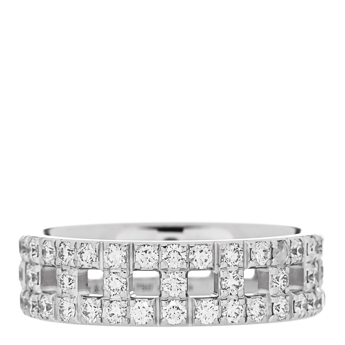 18K White Gold Diamond T True Wide Ring 53 6.25