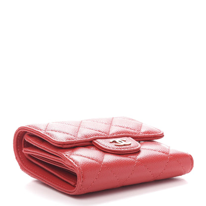 Chanel Caviar Quilted Small Flap Wallet Red 4 of 10