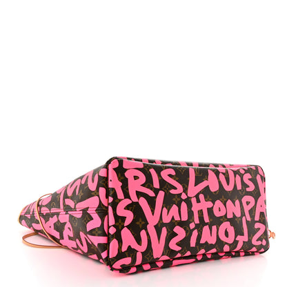 Louis Vuitton Monogram Graffiti Neverfull GM Fuchsia 3 of 10