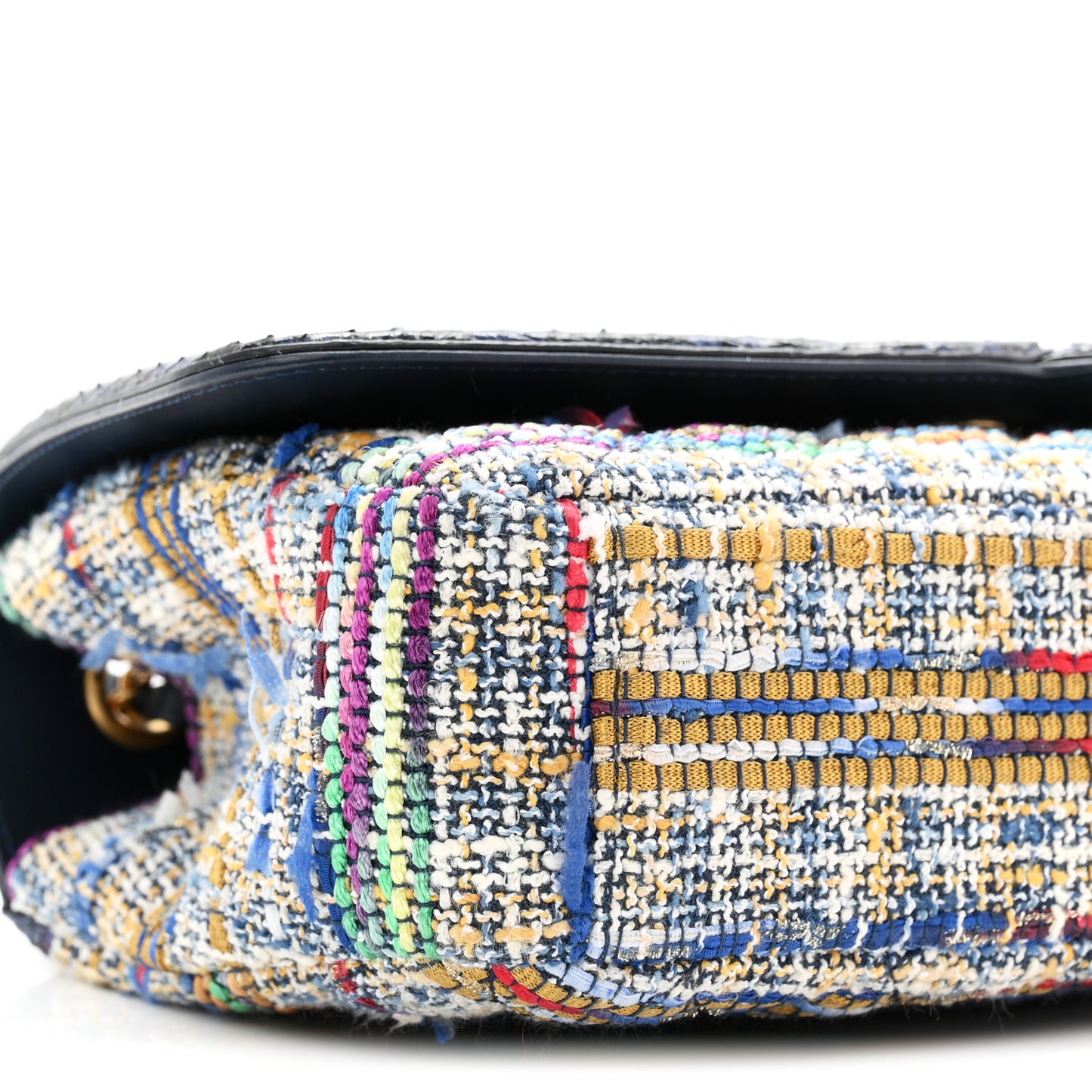Tweed Snakeskin Quilted Medium CC Filigree Flap Multicolor