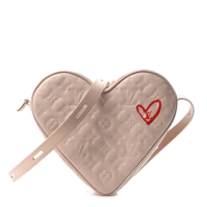 Louis Vuitton Lambskin Embossed Monogram Fall In Love Sac Coeur Light Pink 1 of 4