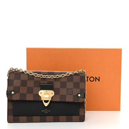Louis Vuitton Damier Ebene Vavin Chain Wallet Black 10 of 10