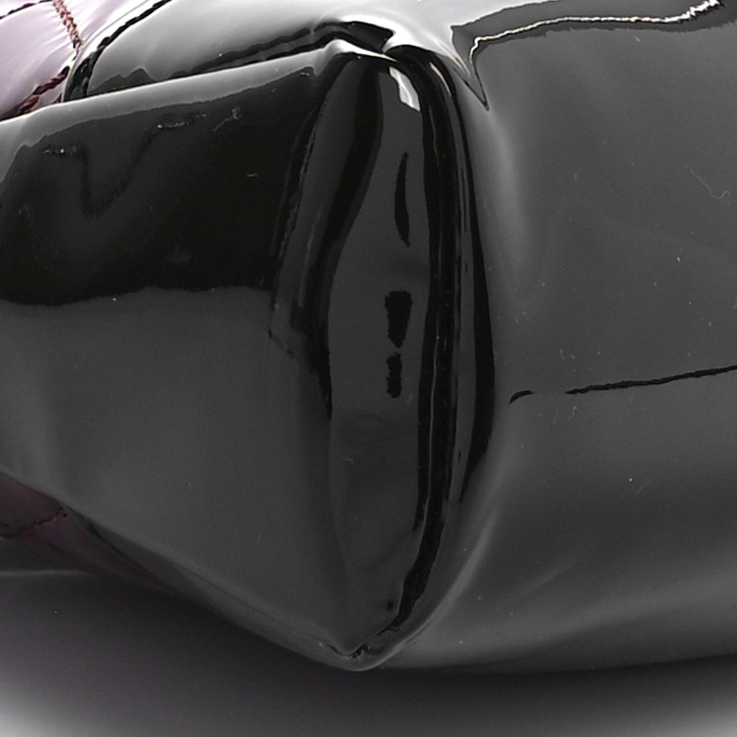 Patent Calfskin Quilted Mini 31 Shopping Bag Burgundy Black