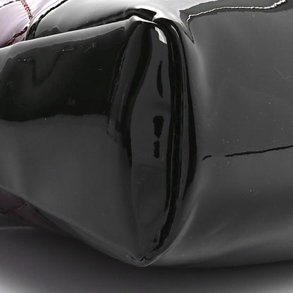 Chanel Patent Calfskin Quilted Mini 31 Shopping Bag Burgundy Black 9 of 11