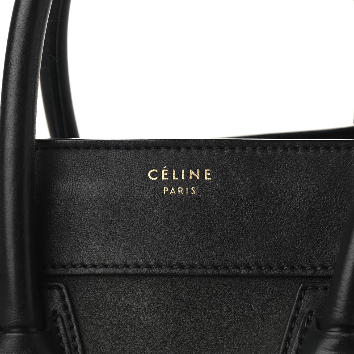 Celine Smooth Calfskin Mini Luggage Black 11 of 13