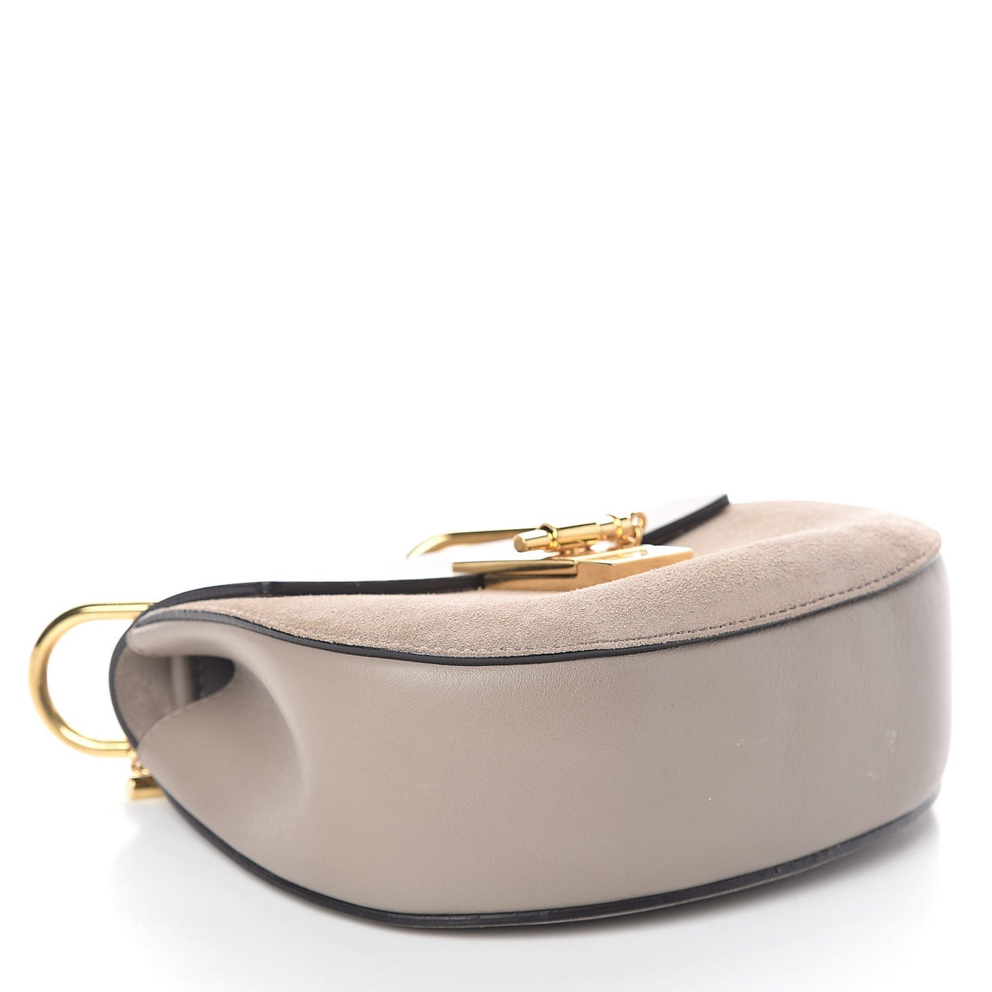 Suede Smooth Calfskin Mini Drew Shoulder Bag Motty Grey