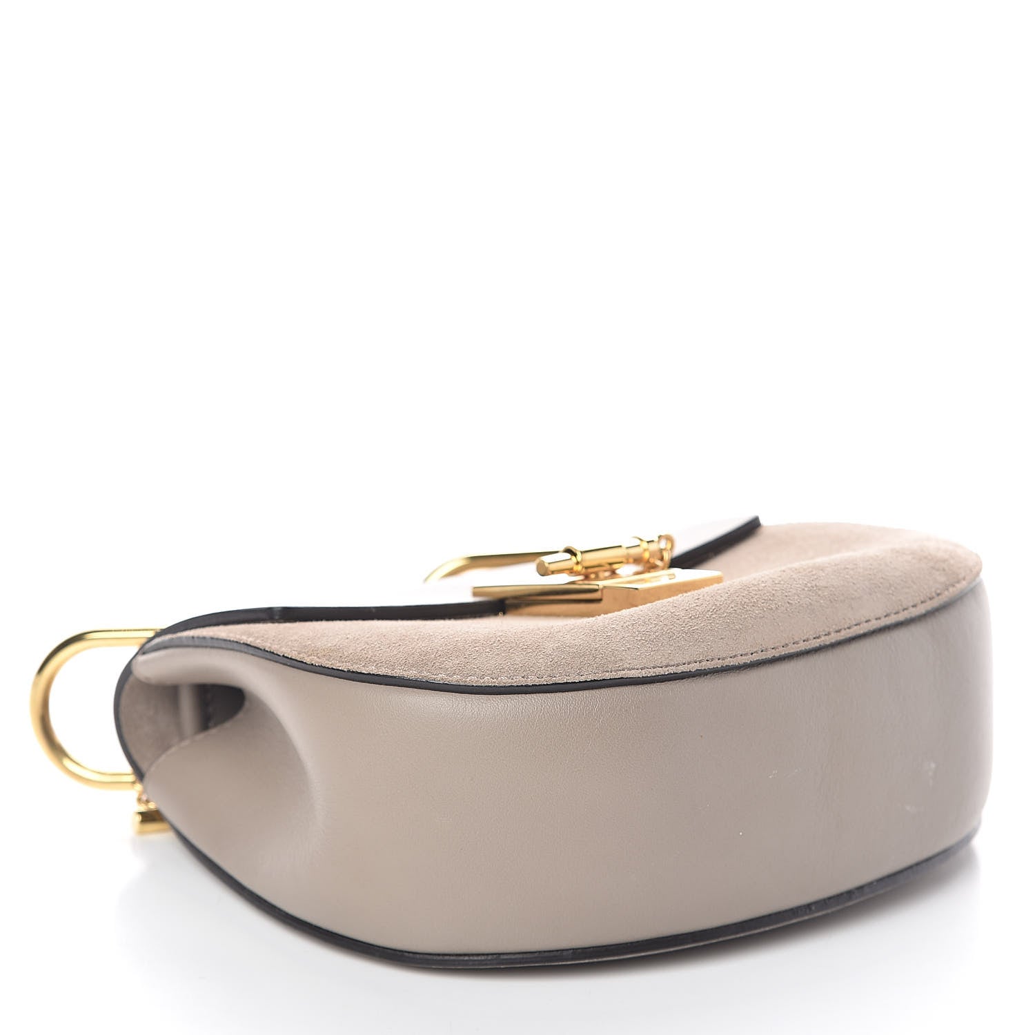 Chloe Suede Smooth Calfskin Mini Drew Shoulder Bag Motty Grey 4 of 8