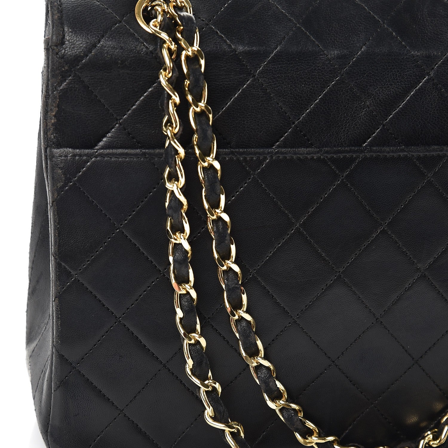Chanel Lambskin Quilted Medium Single Flap Black 15 of 15