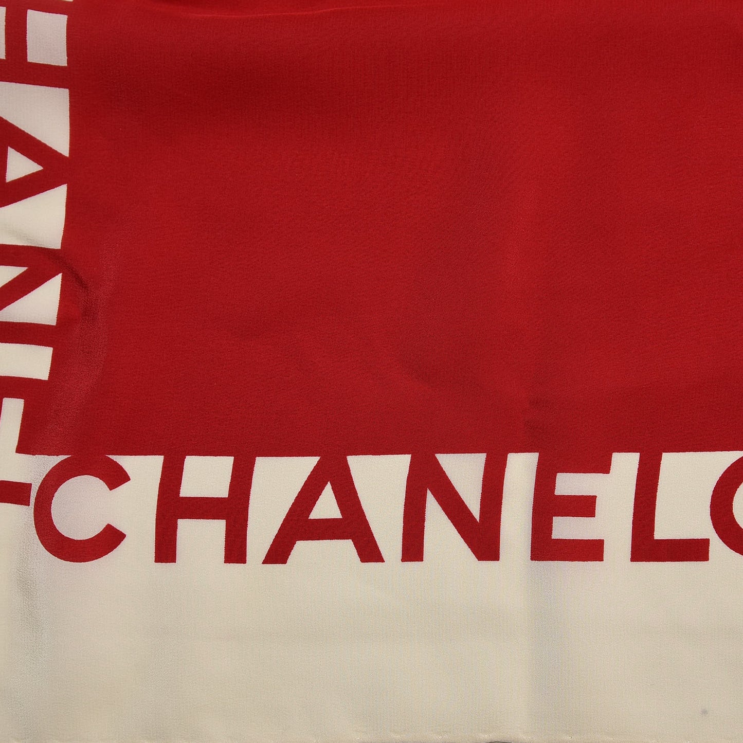 Silk Coco Scarf Red White