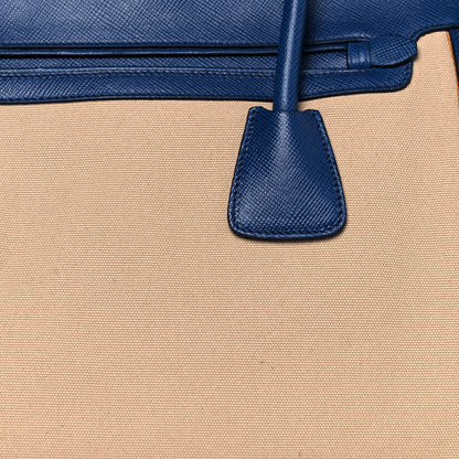 Prada Canapa Saffiano Cuir Tote Corda Bluette 6 of 9