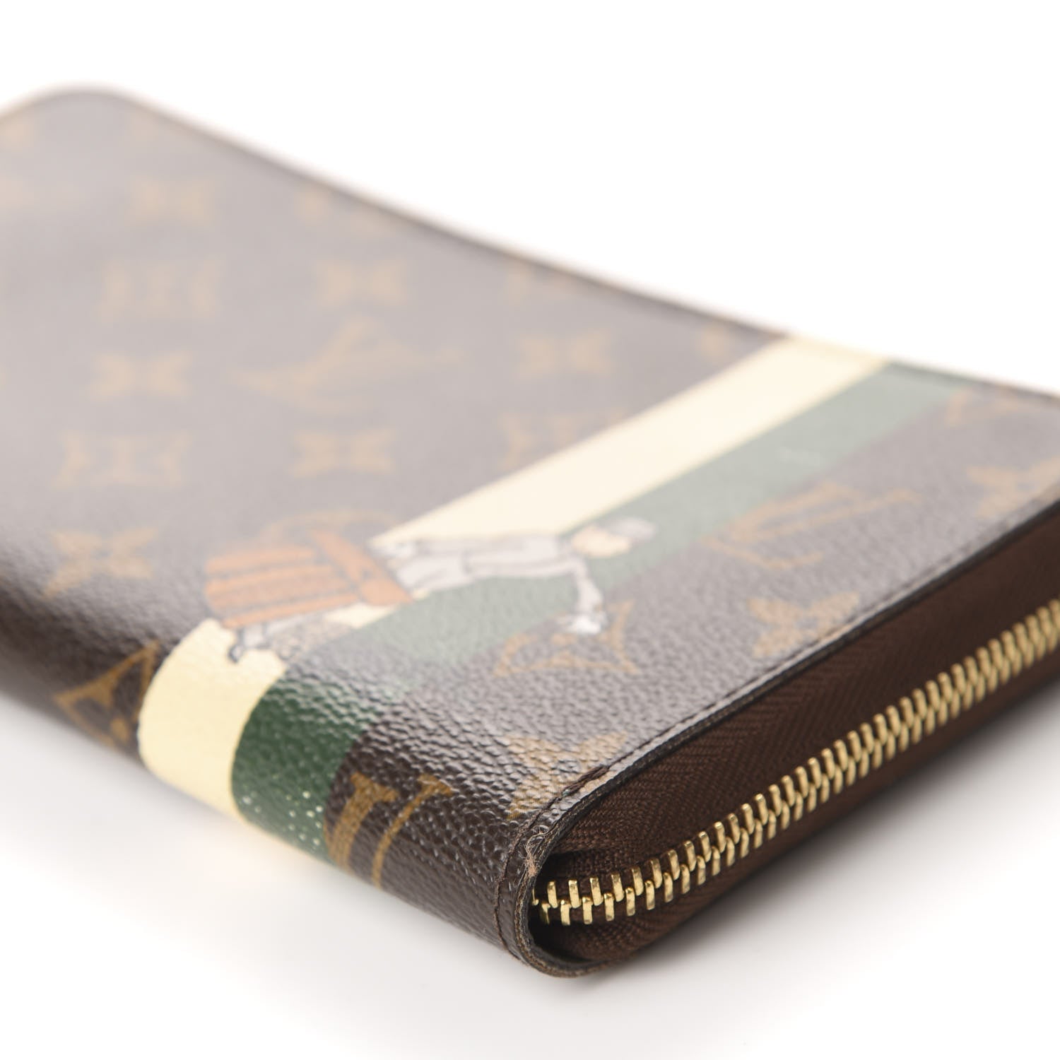 Louis Vuitton Monogram Groom Zippy Organizer Wallet Green 8 of 10