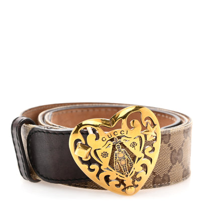 Gucci Crystal Monogram Hysteria Belt 90 36 Dark Brown 1 of 9