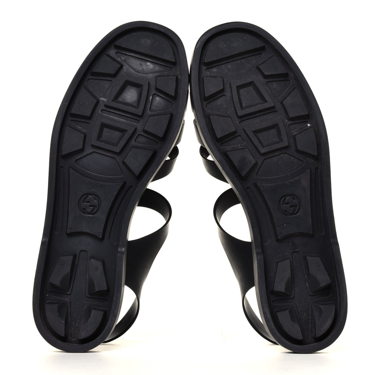 Rubber Mens Buckle Strap Sandal 11 Black
