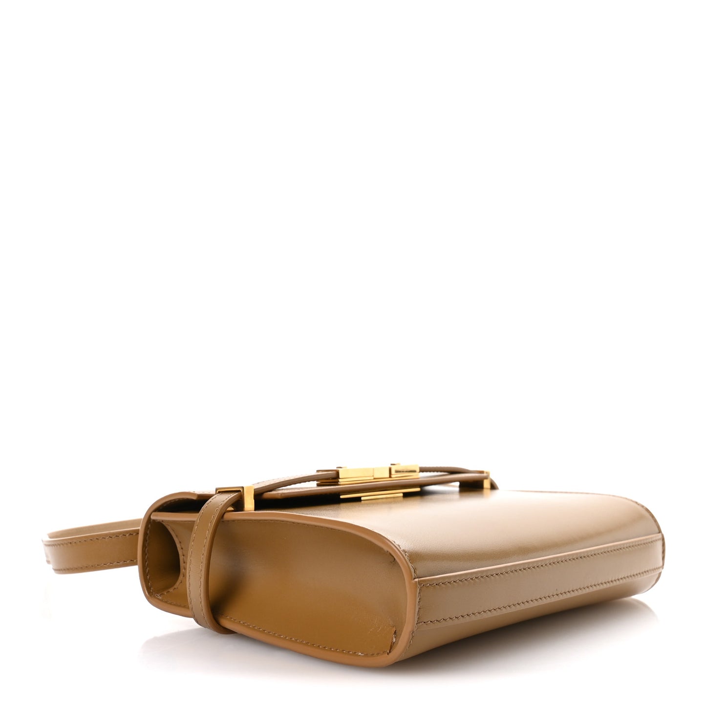 Smooth Calfskin Mini Manhattan Shoulder Bag Tabac Brown