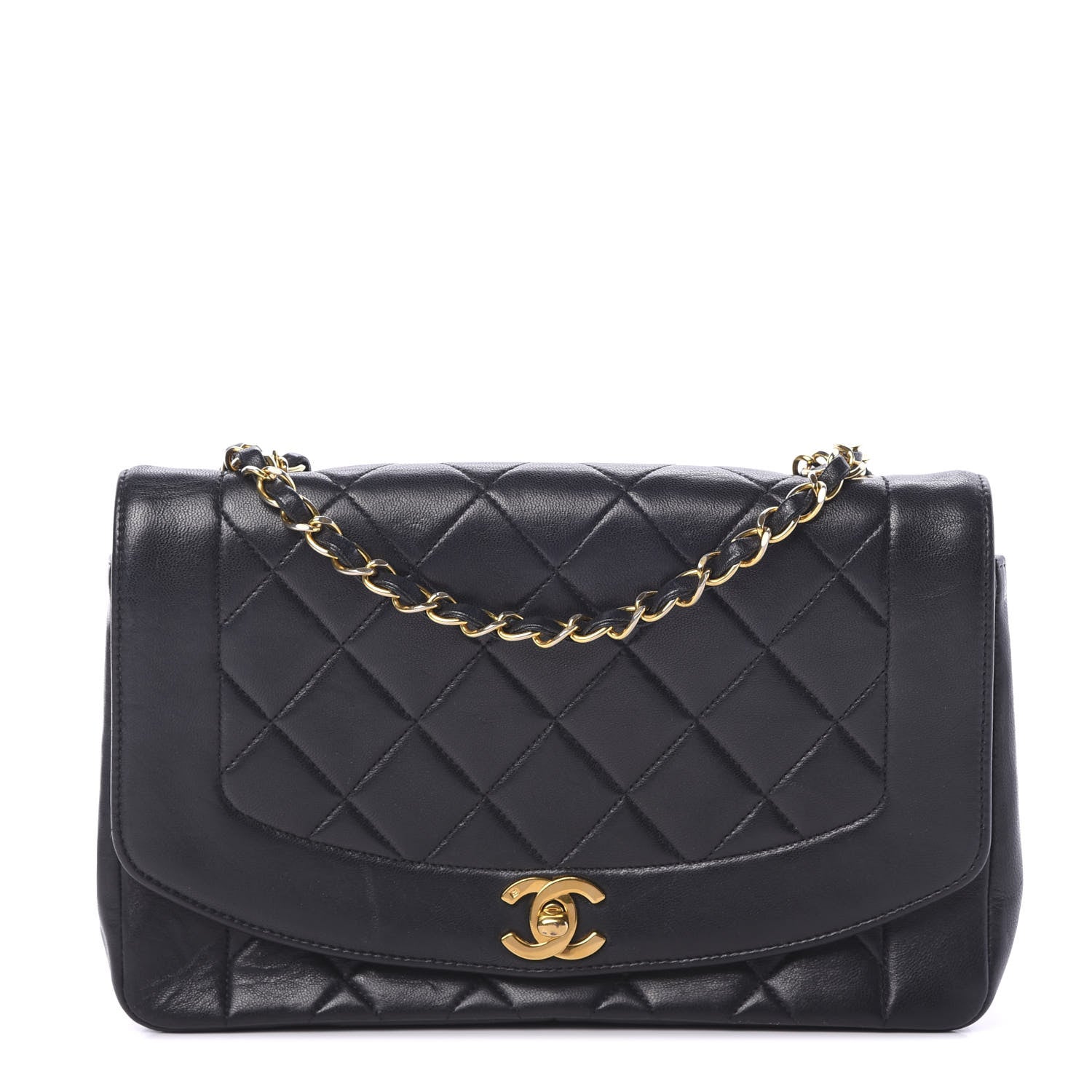 Chanel Lambskin Quilted Medium Single Flap Black 1 of 13