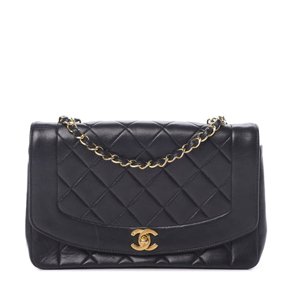 Chanel Lambskin Quilted Medium Single Flap Black 1 of 13