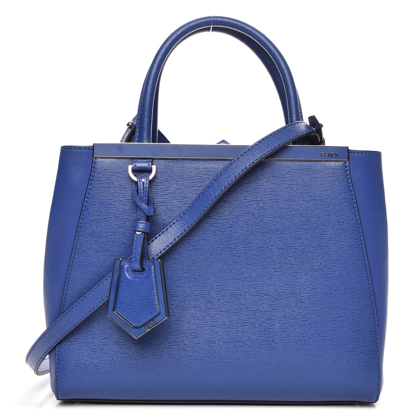 Vitello Elite Petite 2Jours Tote Blue Neon