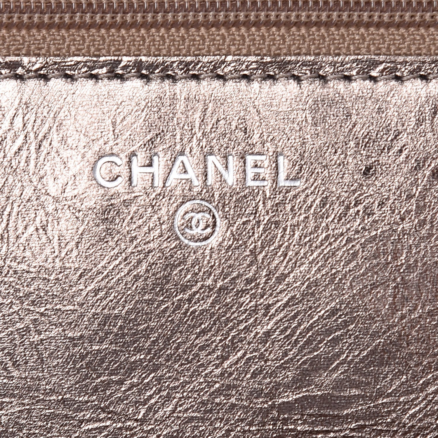 Chanel Metallic Aged Calfskin Quilted Reissue Wallet On Chain WOC Bronze 6 of 10