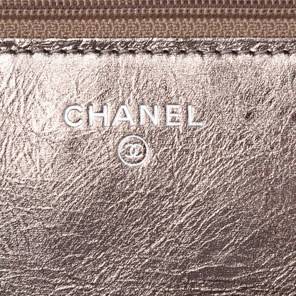 Chanel Metallic Aged Calfskin Quilted Reissue Wallet On Chain WOC Bronze 6 of 10