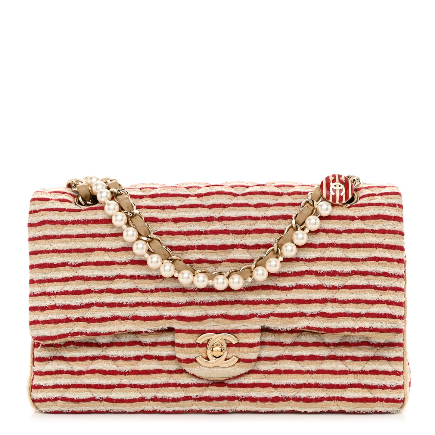 Jersey Quilted Medium Coco Sailor Flap Red White