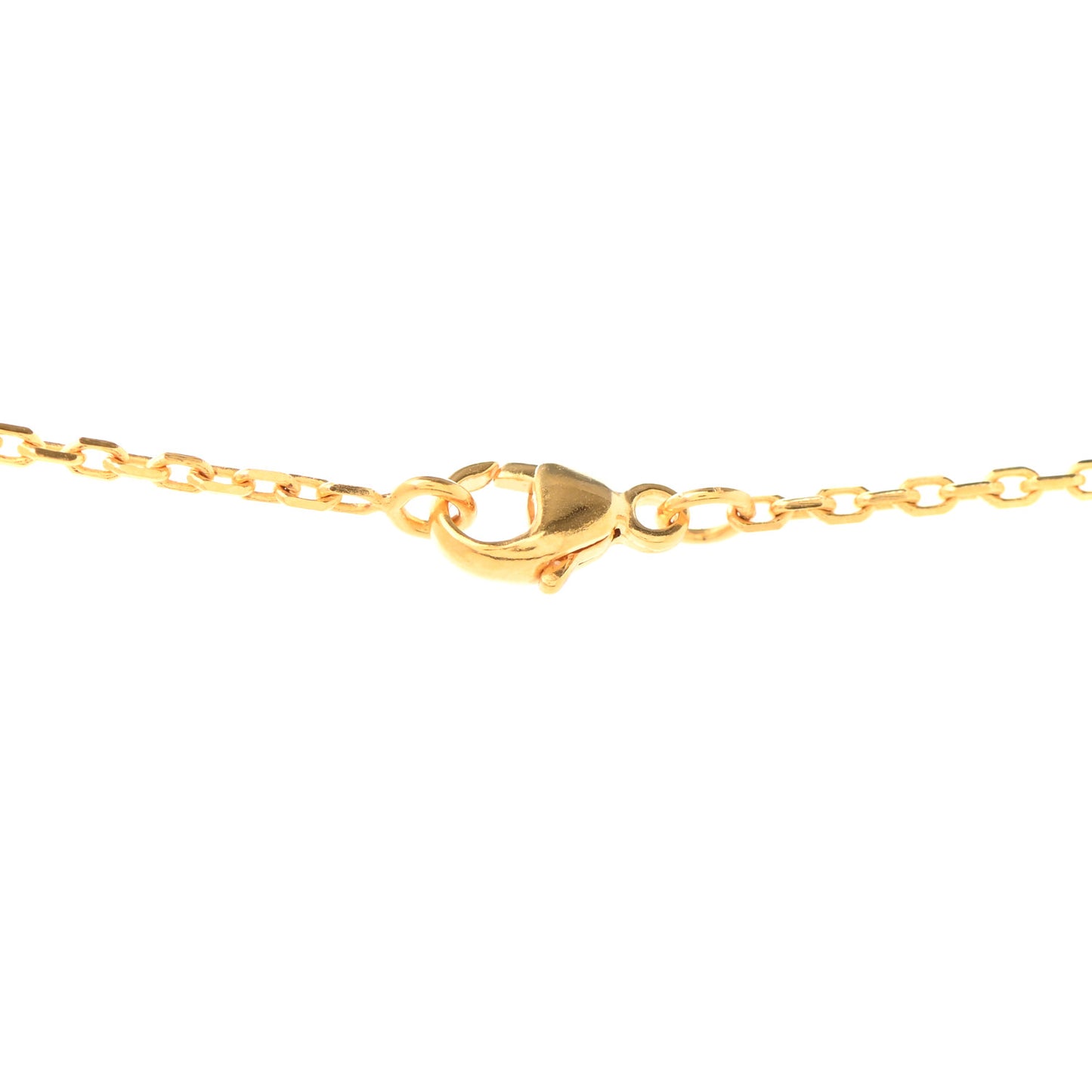 Lacquered Gold Pop H Pendant Necklace Black