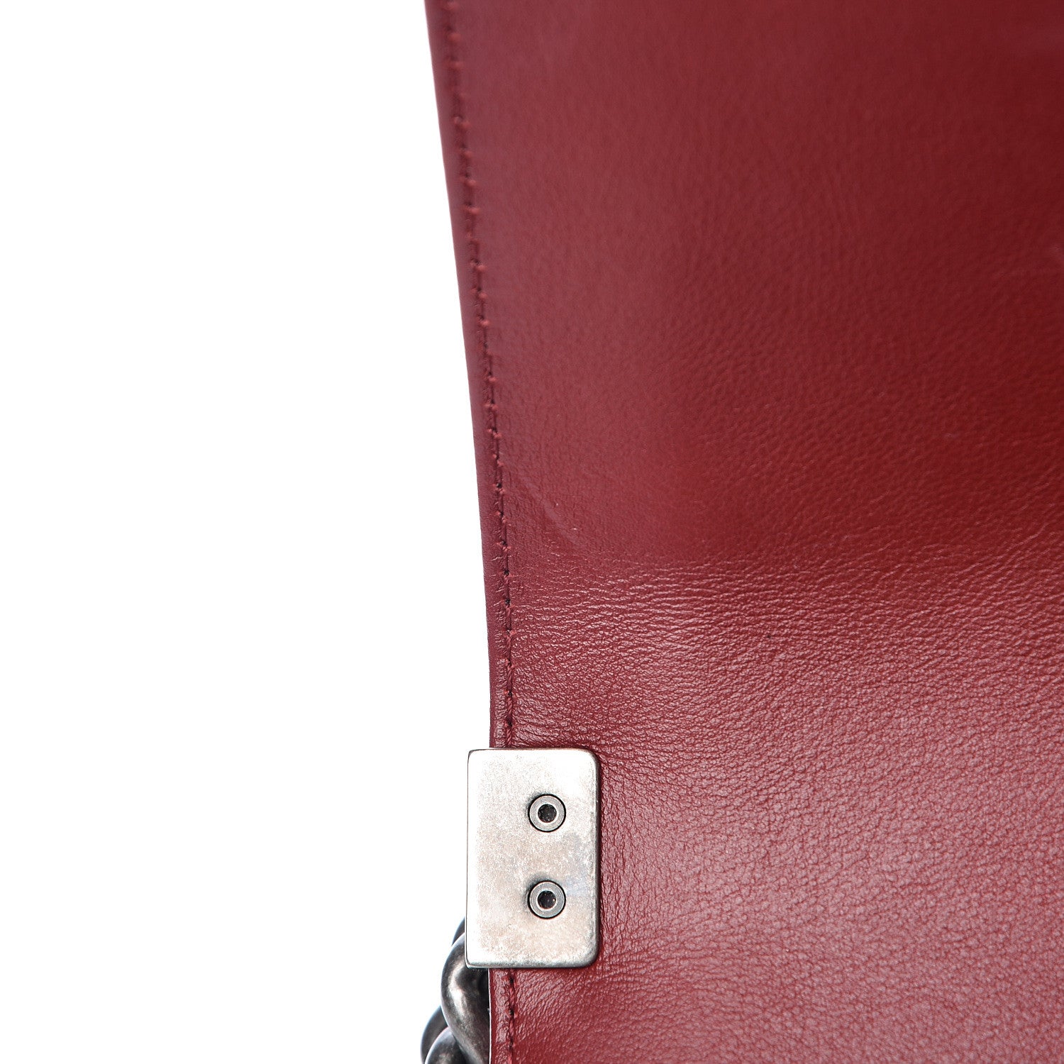 Chanel Calfskin Chevron Quilted Medium Boy Flap Dark Red 8 of 18