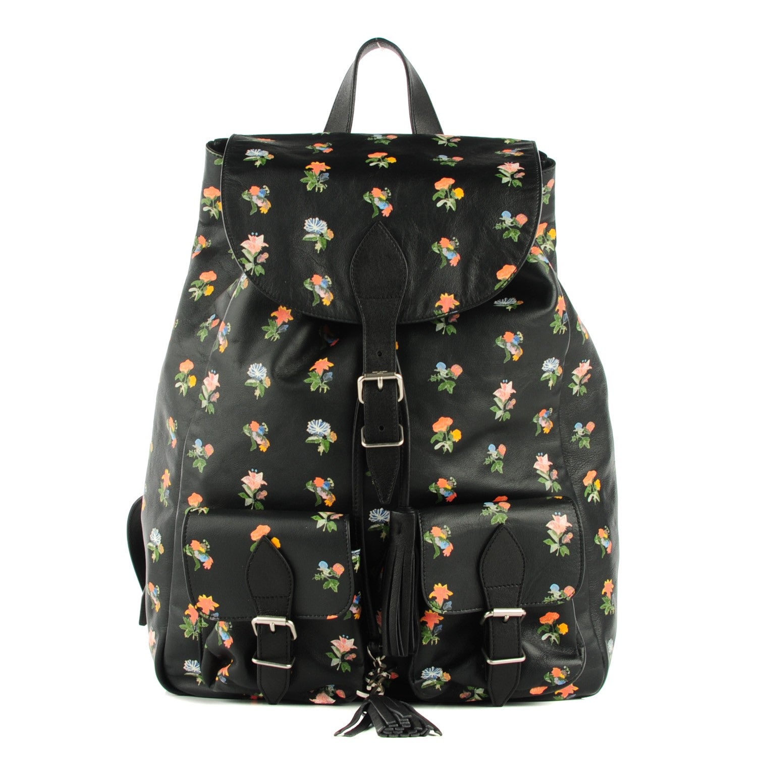 Saint Laurent Calfskin Prairie Flower Printed Festival Backpack Multicolor 1 of 9