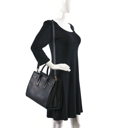Saint Laurent Grained Calfskin Small Supple Sac De Jour Black 2 of 9