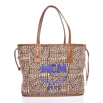 MCM Visetos Medium Liz Reversible Shopper Tote Cognac 3 of 20