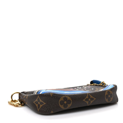 Louis Vuitton Monogram 2019 Christmas Animation Mini Venice Pochette Accessories Blue 4 of 8