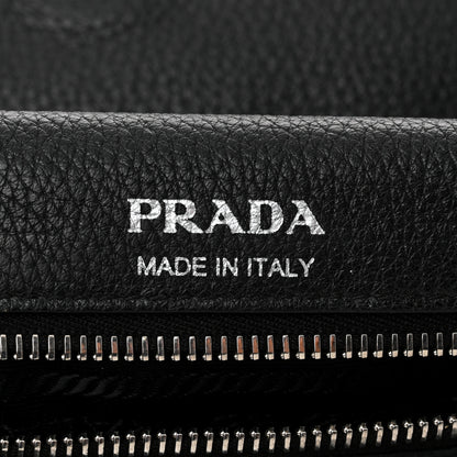 Prada Vitello Daino Soft Flap Crossbody Black 6 of 11
