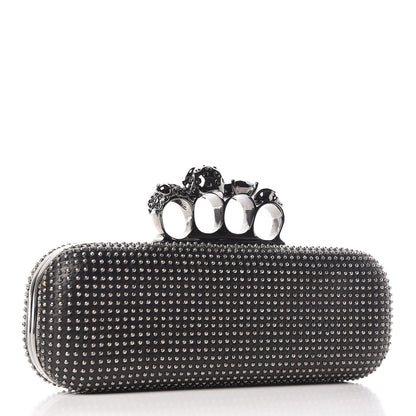Alexander McQueen Nappa Studded Knucklebox Clutch Black 3 of 7