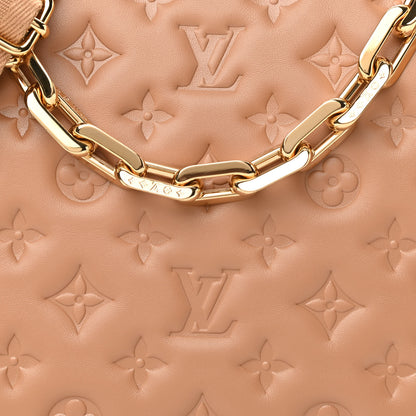 Louis Vuitton Lambskin Embossed Monogram Coussin PM Camel 7 of 9