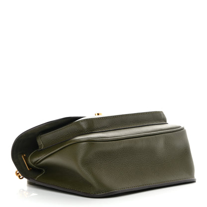 Louis Vuitton Grained Calfskin Lockme Chain Bag PM Kaki 4 of 12