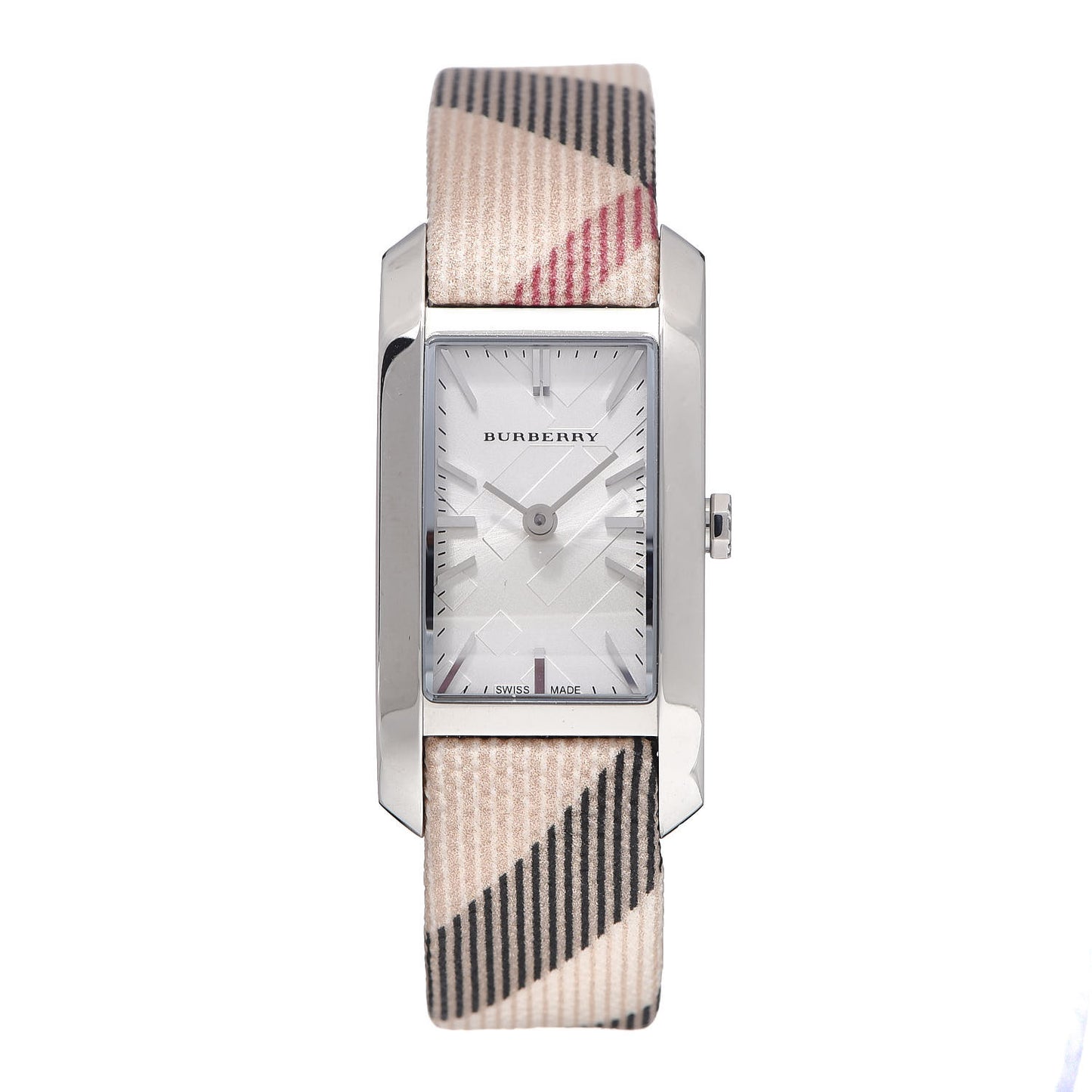 Stainless Steel Calfskin 20mm Heritage Nova Check Quartz Watch BU9503