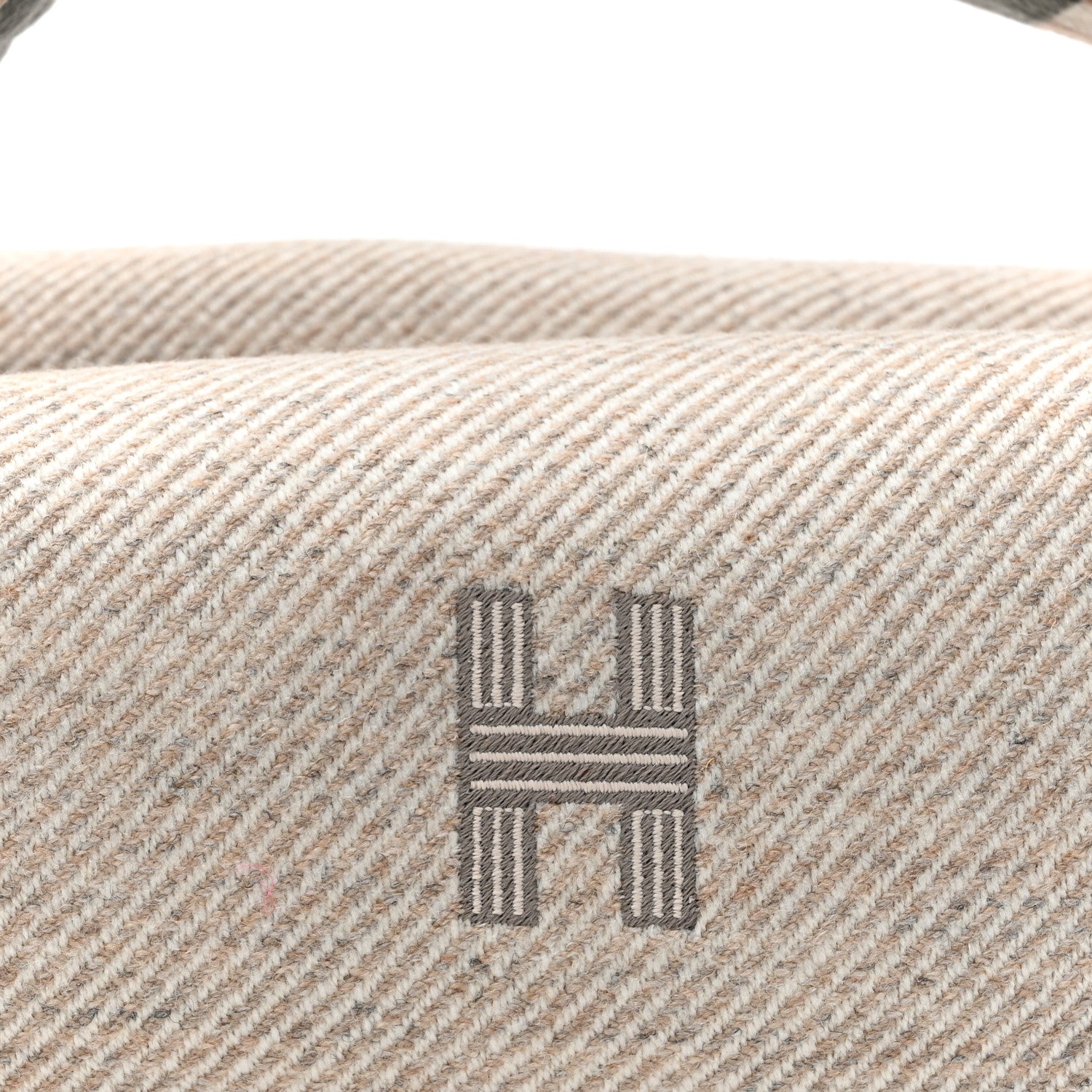 Hermes Wool Small Au Carre Bride-A-Brac Pouch Seigle 7 of 9