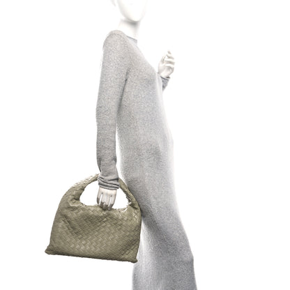 Bottega Veneta Calfskin Intrecciato Small Hop Travertine 2 of 11