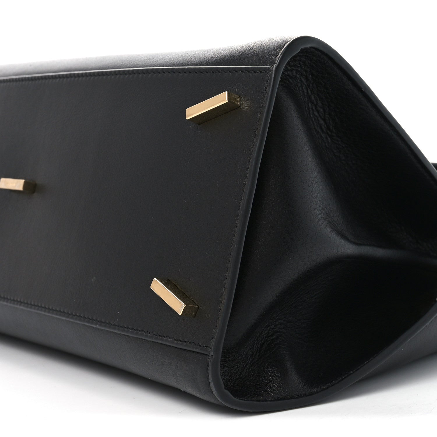 Salvatore Ferragamo Calfskin Medium Hug Soft Bicolor Shoulder Bag Black Borgogna 9 of 9