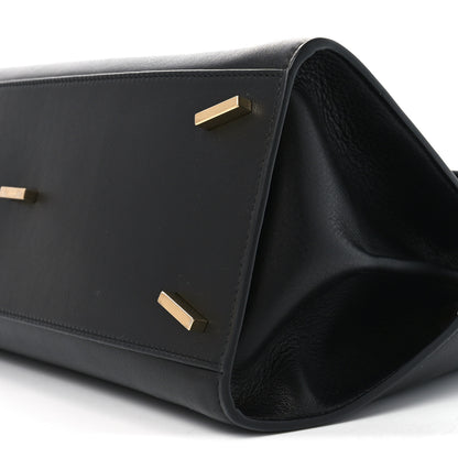 Salvatore Ferragamo Calfskin Medium Hug Soft Bicolor Shoulder Bag Black Borgogna 9 of 9