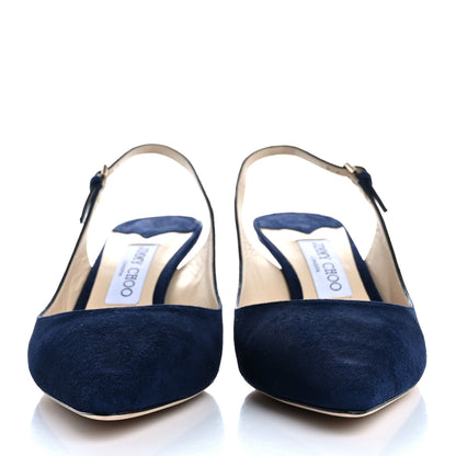 Jimmy Choo Suede Erin 60 Pumps 39.5 Navy 3 of 9