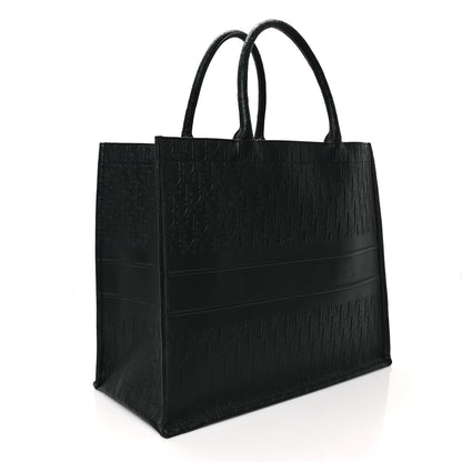 Christian Dior Oblique Calfskin Embossed Medium Book Tote Black 3 of 10